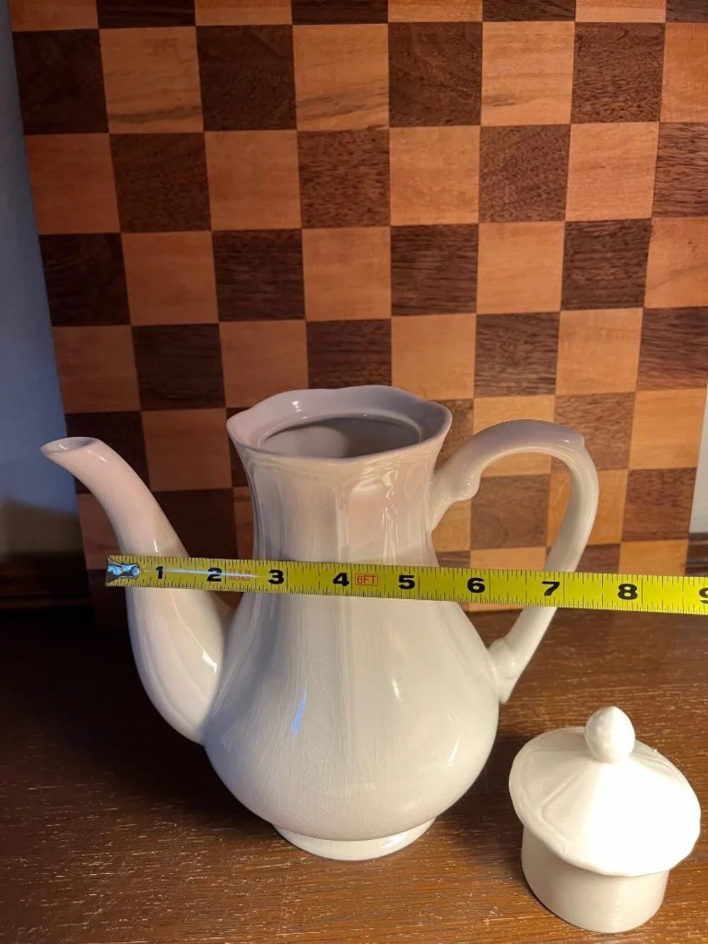 Federalist Ironstone Teapot A1168, crazing